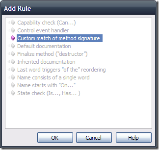 Add Rule dialog